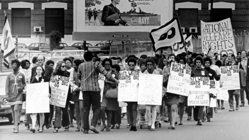 Photo of Members of the National Welfare Rights Organization marching